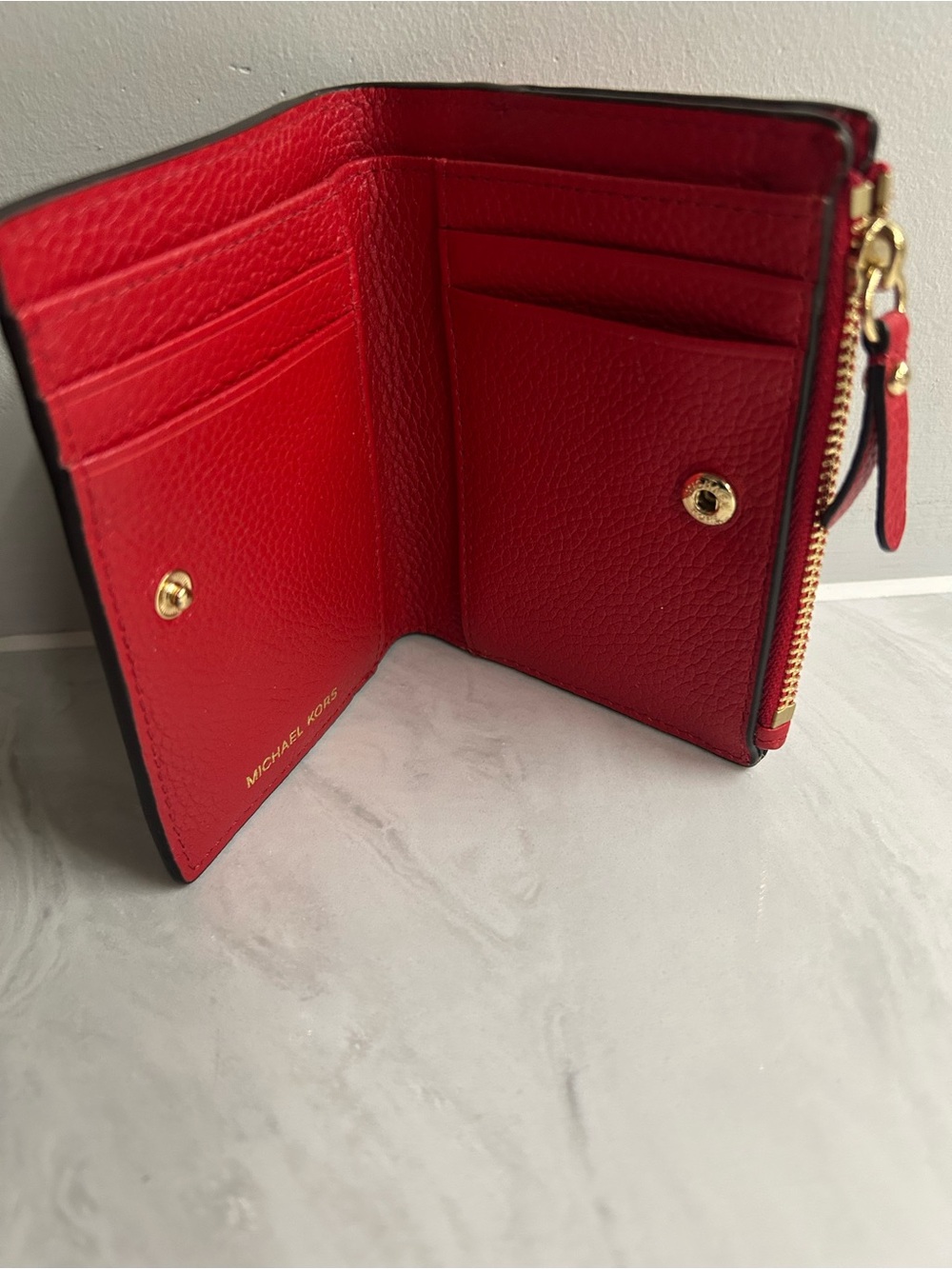 Michael Kors Burgundy Satchel with Red Card Wallet - Picture 16 of 16